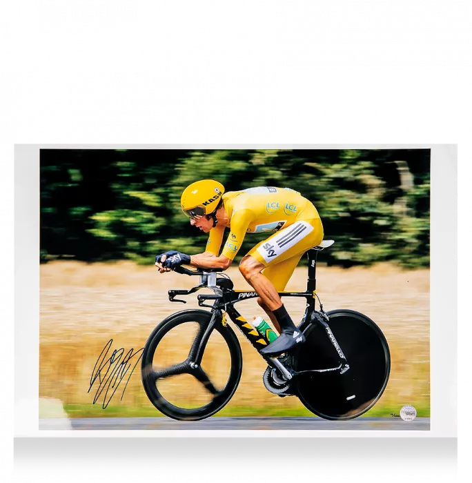 Bradley Wiggins Signed Limited Edition Photo: Tour De France Time Trial