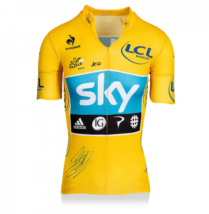 Bradley Wiggins Signed Tour De France Yellow Leader's Jersey In Deluxe Packaging
