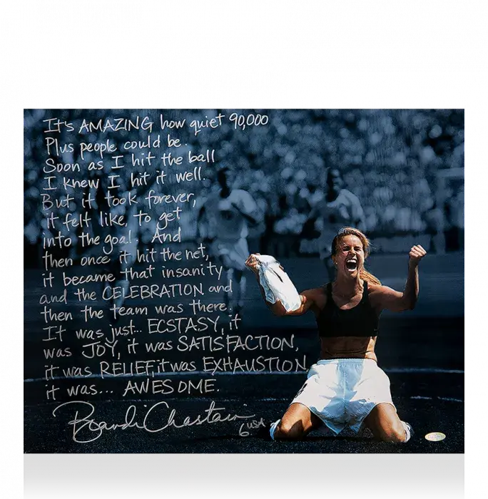 Brandi Chastain Signed USWNT Photo: Special Edition 1999 FIFA Women's World Cup Winner Story