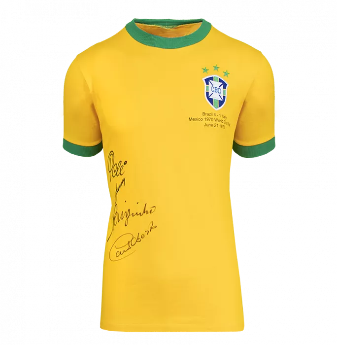 Brazil 1970 World Cup Winners Edition Signed By 4