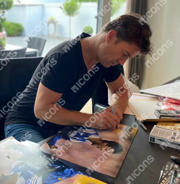 Brian Laudrup Signed Rangers FC Photo In Black Wooden Frame: Icon Of Ibrox