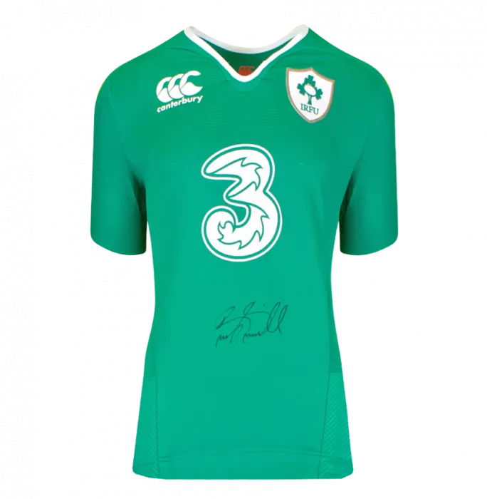 Brian O'Driscoll Front Signed Ireland Rugby Shirt In Hero Frame: Option 1