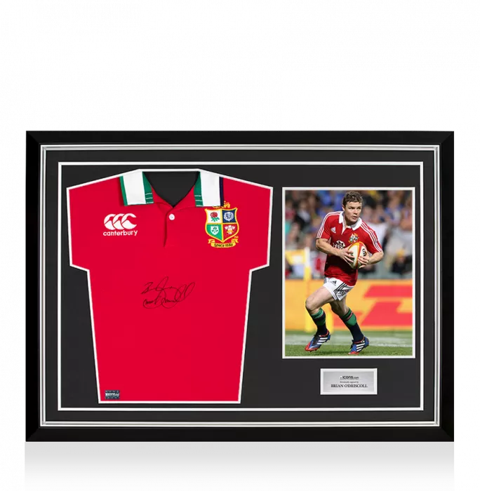 Brian O'Driscoll Signed British & Irish Lions Shirt In Hero Frame: Option 1