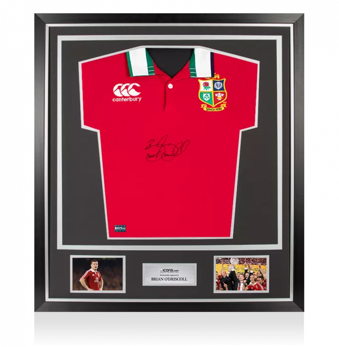 Brian O'Driscoll Signed British & Irish Lions Shirt In Classic Frame