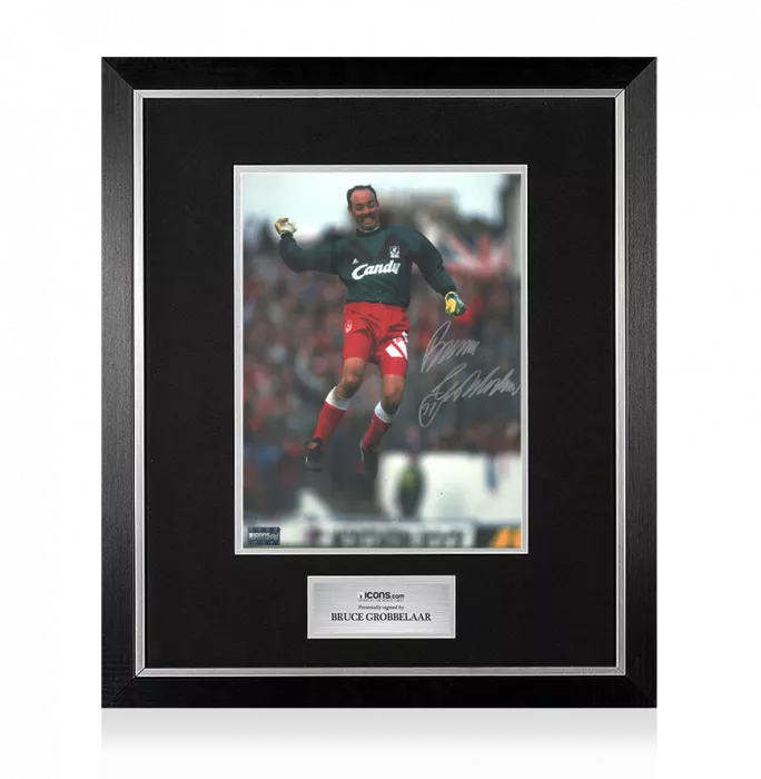 Bruce Grobbelaar Liverpool FC Signed Photo In Premium Photo Frame