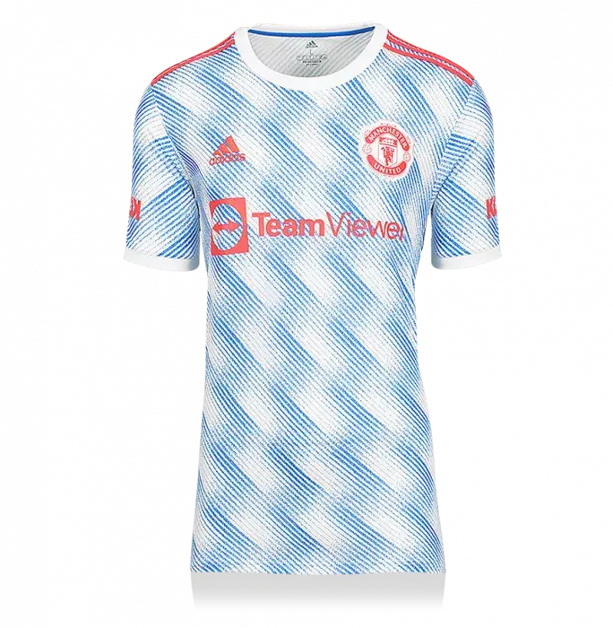 Bruno Fernandes Back Signed Manchester United 2021-22 Away Shirt In Hero Frame: Option 1