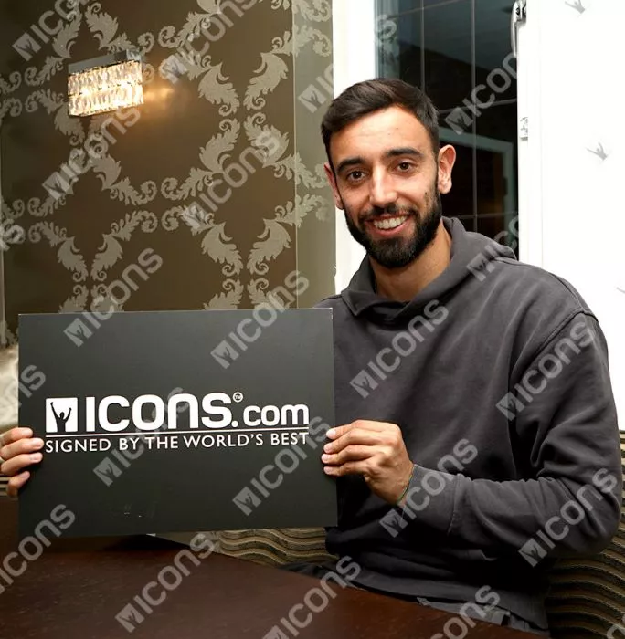 Bruno Fernandes Official UEFA Europa League Back Signed Manchester United 2022-23 Home Shirt