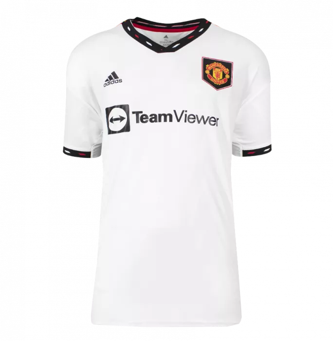 Bruno Fernandes Official UEFA Europa League Back Signed Manchester United 2022-23 Away Shirt