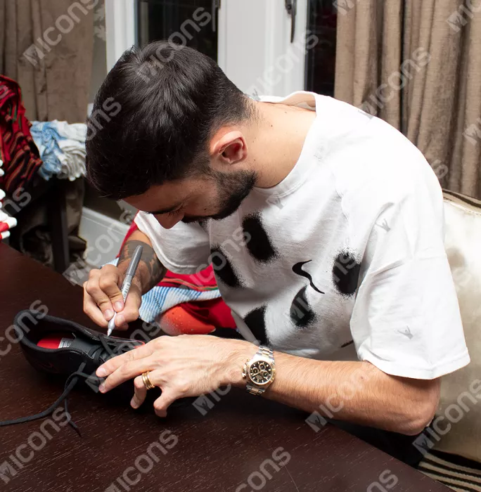 Bruno Fernandes Signed Black And Red Nike Vapor Boot