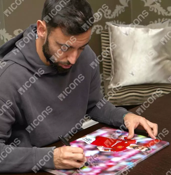 Bruno Fernandes Signed Manchester United Photo