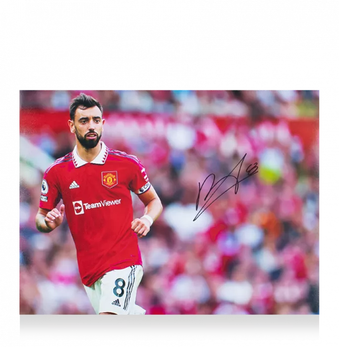Bruno Fernandes Signed Manchester United Photo