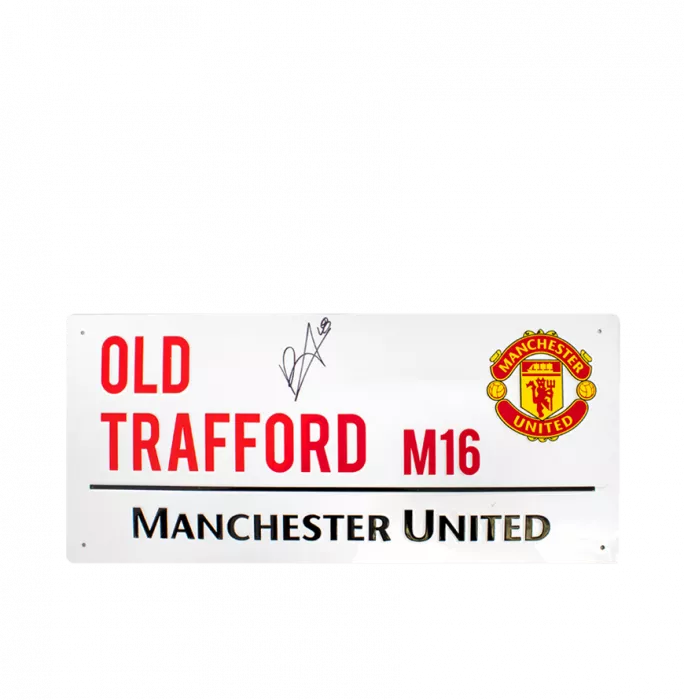 Bruno Fernandes Signed Manchester United Street Sign