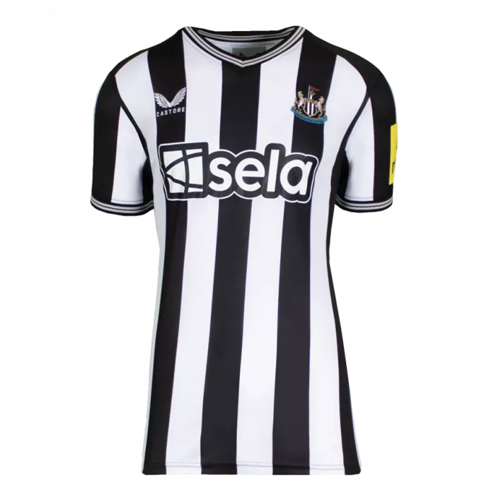 Bruno Guimaraes Back Signed Newcastle United 2023-24 Home Shirt In Classic Frame