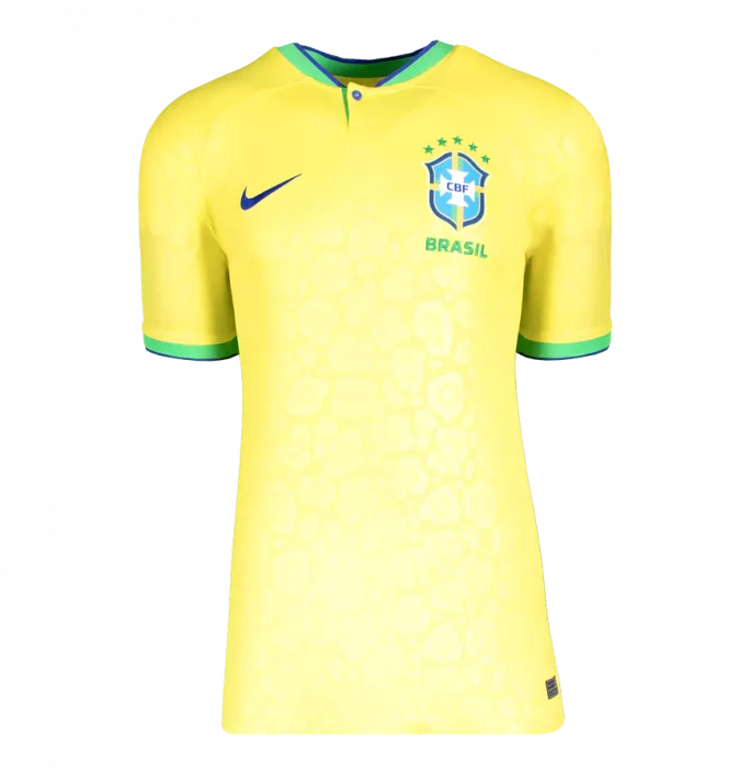 Bruno Guimaraes & Raphinha Signed Brazil Shirts In Classic Dual Frame