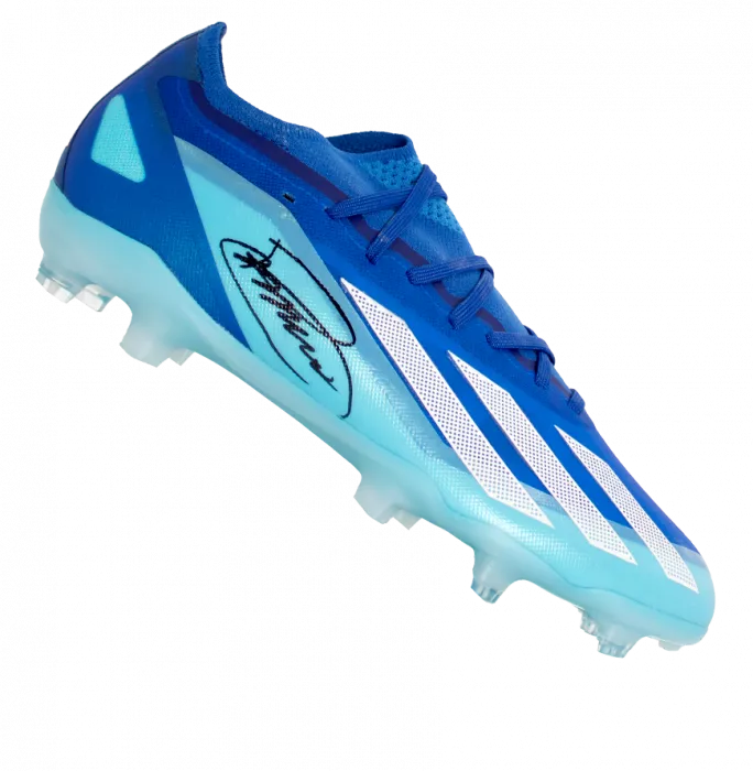 Bruno Guimaraes Signed Adidas X Crazyfast.1 Boot In Acrylic Case