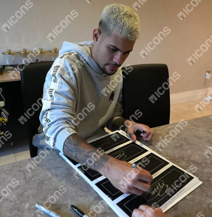 Bruno Guimaraes Signed Plaque And Photo Frame: 2025 Carabao Cup Winner