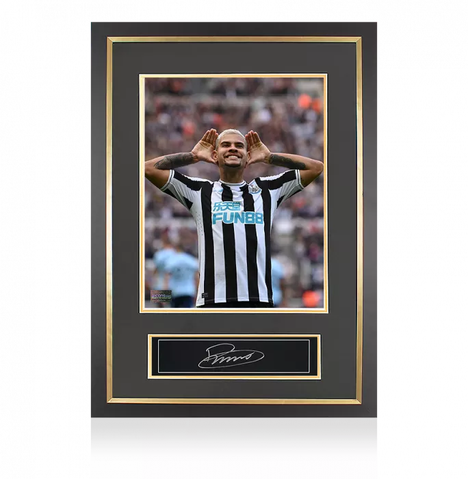 Bruno Guimaraes Signed Plaque and Photo Frame: Newcastle United Fan Favourite
