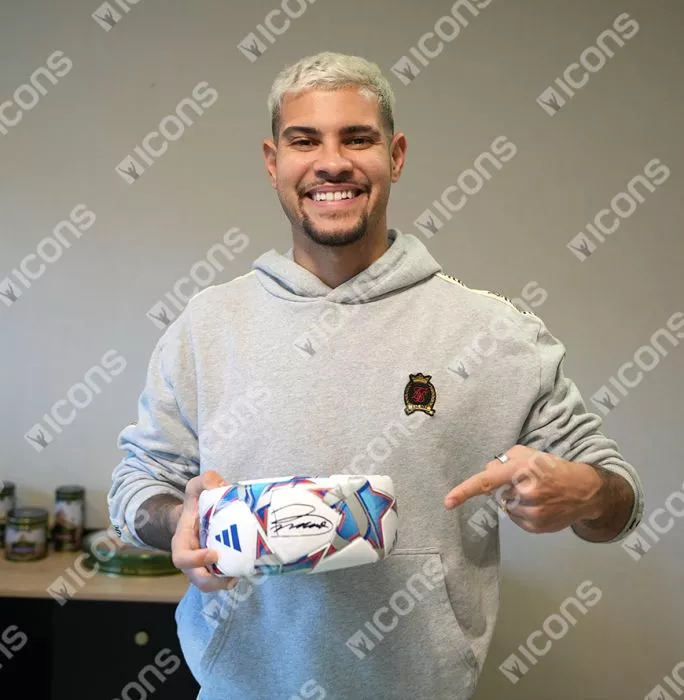 Bruno Guimarães Signed UEFA Champions League Football In Acrylic Case