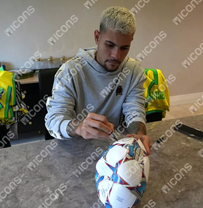 Bruno Guimarães Signed UEFA Champions League Football In Acrylic Case