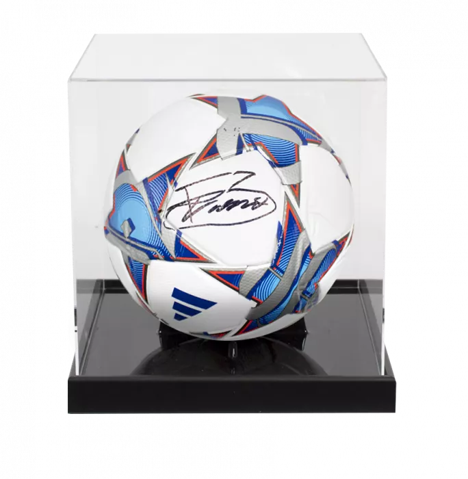 Bruno Guimarães Signed UEFA Champions League Football In Acrylic Case