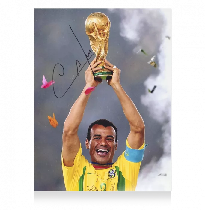 Cafu Official 2002 FIFA World Cup™ Signed And Framed Brazil Photo: 2002 Winner