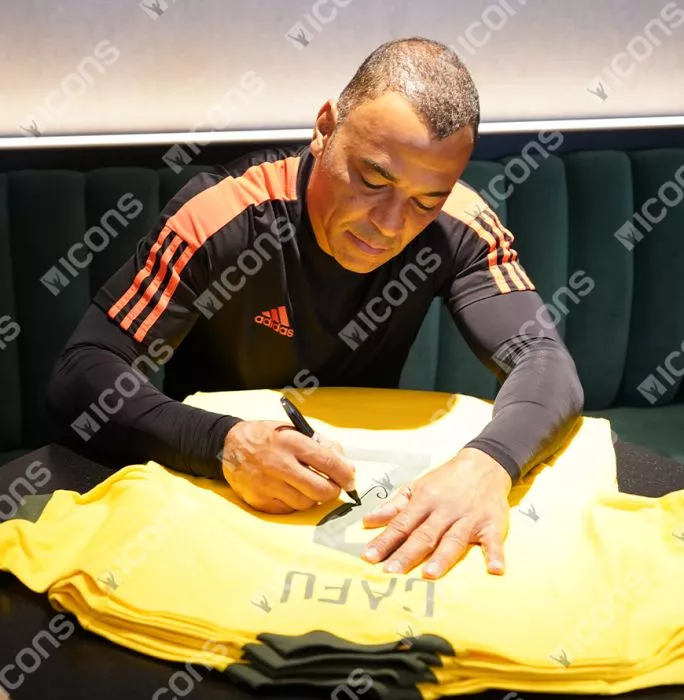 Cafu Official FIFA World Cup™ Back Signed And Framed Brazil Retro Shirt