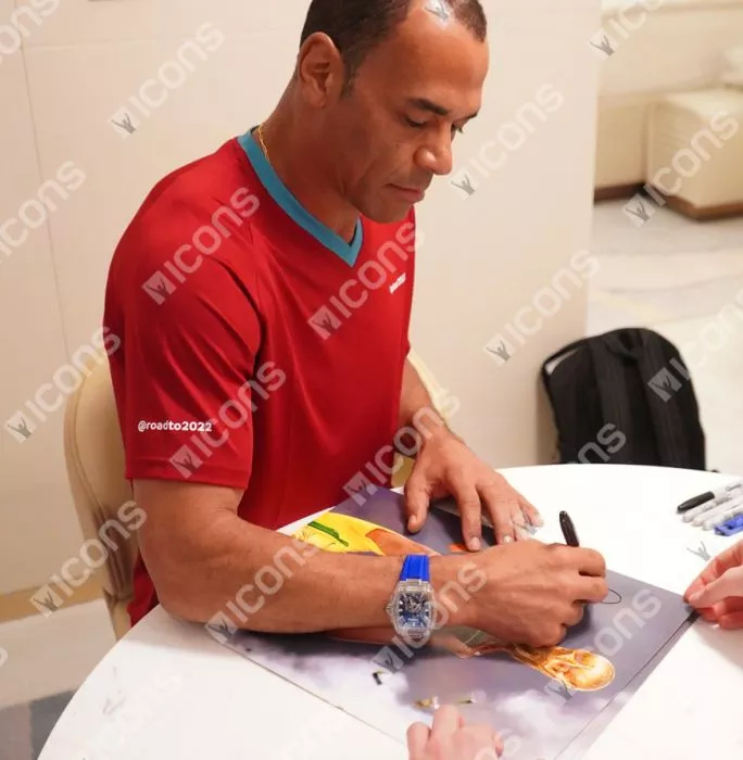 Cafu Signed Brazil Photo In Premium Photo Frame: 2002 FIFA World Cup Winner