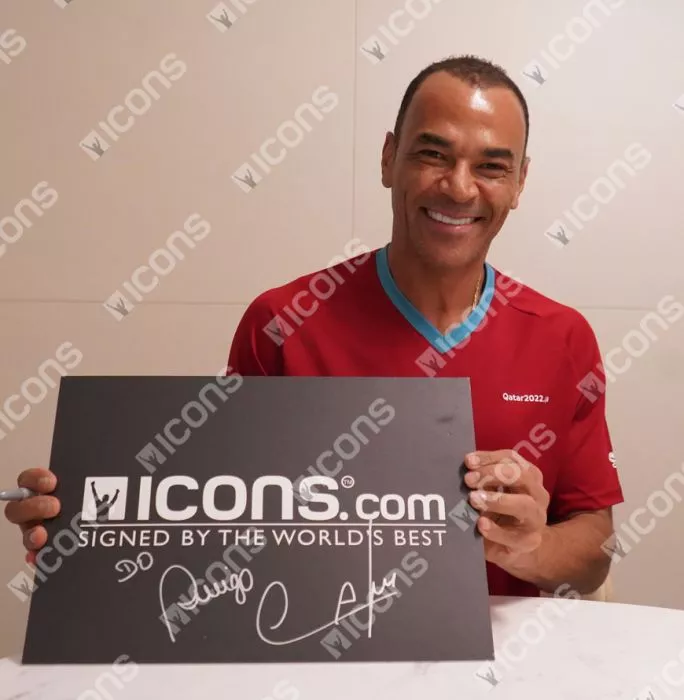 Cafu Signed Brazil Photo In Premium Photo Frame: 2002 FIFA World Cup Winner