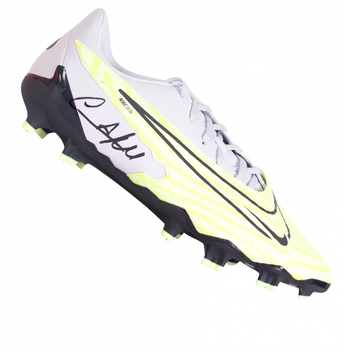 Cafu Signed Silver Nike Phantom GX Academy Boot In Bubble Frame: Option 1