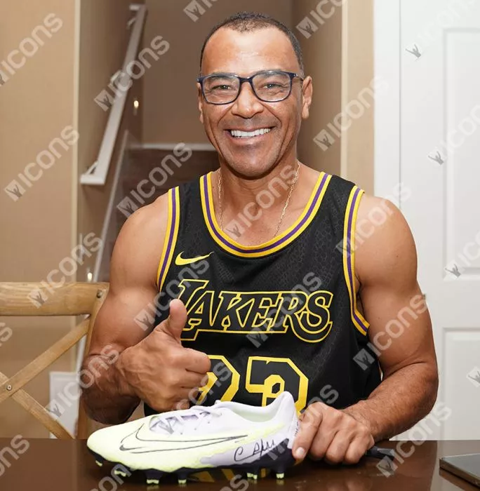 Cafu Signed Silver Nike Phantom GX Academy Boot In Bubble Frame: Option 1