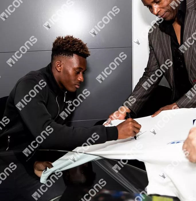 Callum Hudson-Odoi Front Signed England 2018 Home Shirt