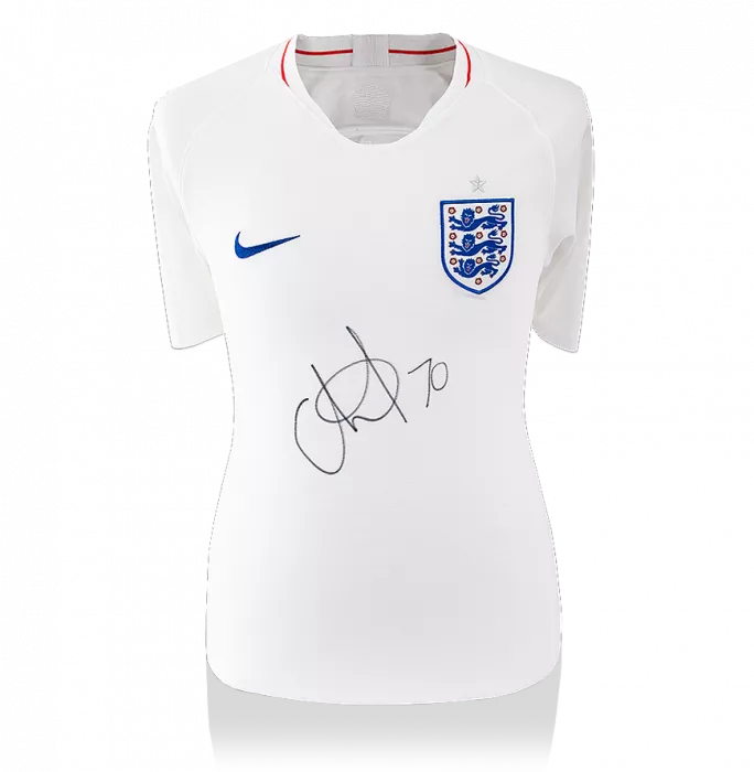 Callum Hudson-Odoi Front Signed England 2018 Home Shirt