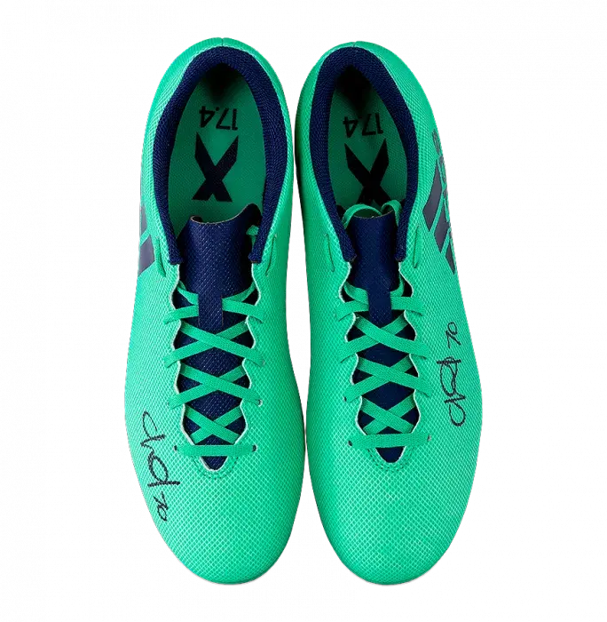 Callum Hudson-Odoi Signed Aqua Adidas X 17.4 Boot