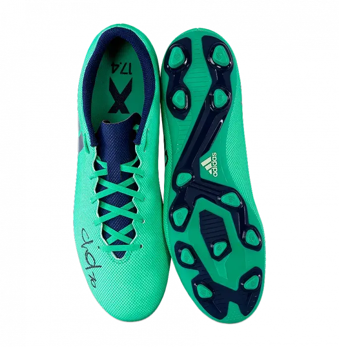 Callum Hudson-Odoi Signed Aqua Adidas X 17.4 Boot