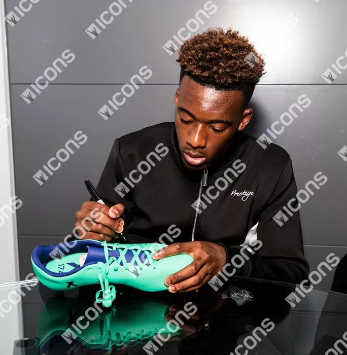 Callum Hudson-Odoi Signed Aqua Adidas X 17.4 Boot