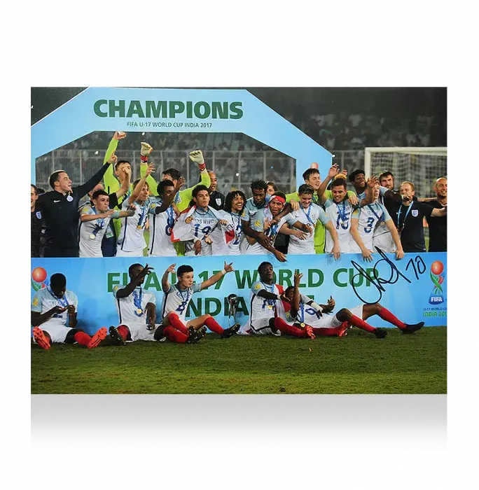 Callum Hudson-Odoi Signed England Photo: FIFA U17 World Cup 2017 Winner