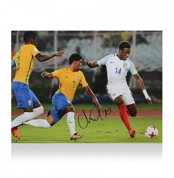 Callum Hudson-Odoi Signed England Photo: Three Lions' Next Big Thing