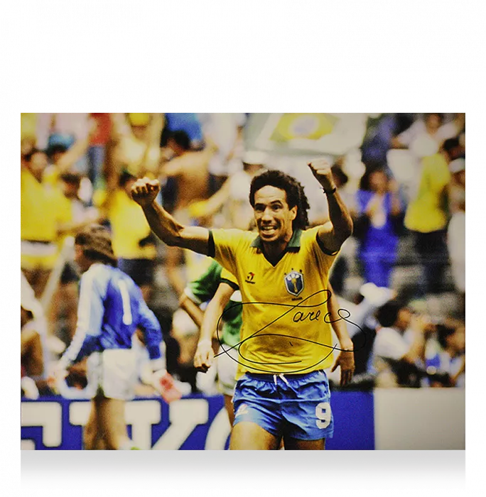 Careca Signed Brazil Photo: 1986 FIFA World Cup Goal Vs Northern Ireland