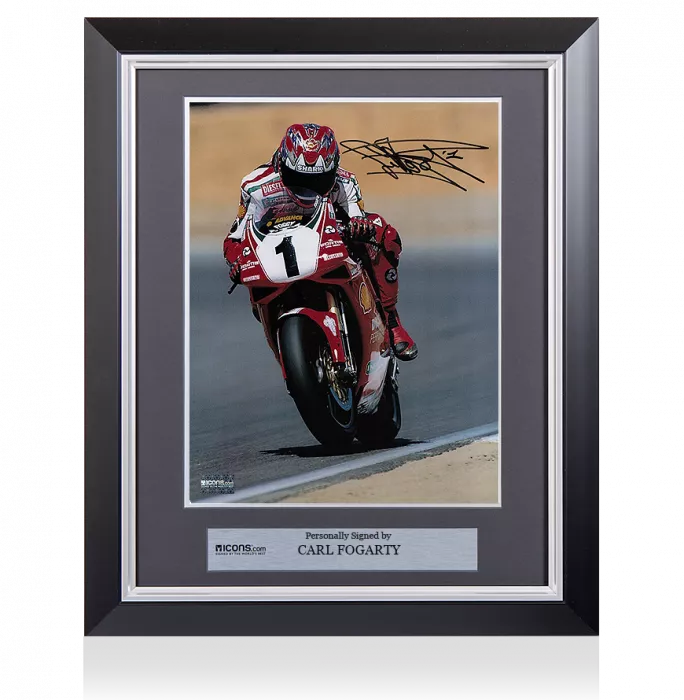 Carl Fogarty Signed and Framed Photo: King Of The Track