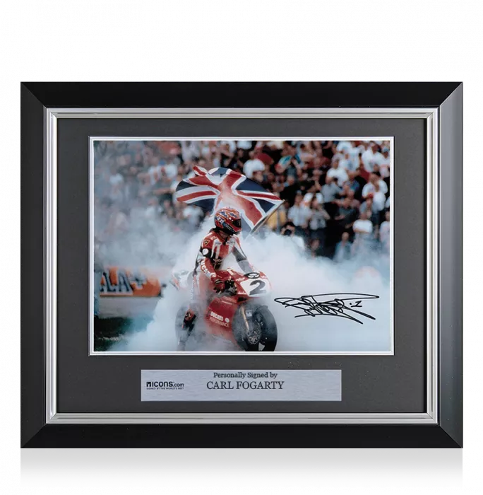 Carl Fogarty Signed And Framed Photo: World Superbike Champion
