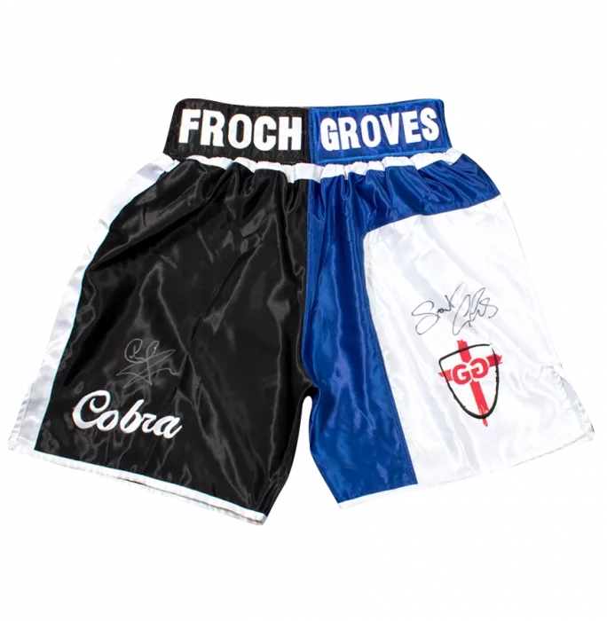 Carl Froch & George Groves Signed Boxing Trunks
