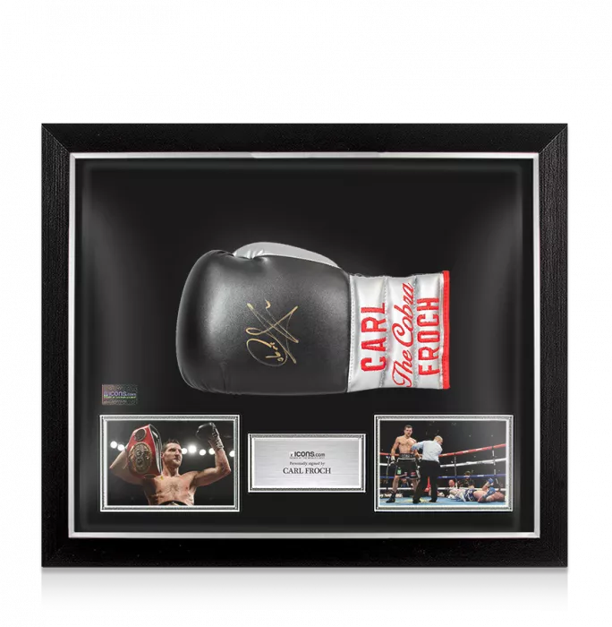 Carl Froch Signed Boxing Glove: The Cobra In Bubble Frame: Option 1