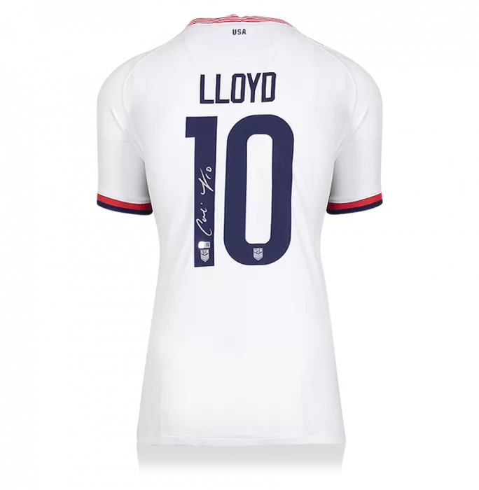 Carli Lloyd Back Signed USWNT 2020 Home Shirt In Classic Frame