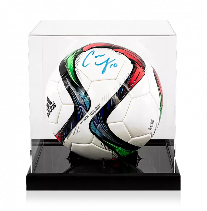 Carli Lloyd Signed Adidas Conext15 Football In Acrylic Case