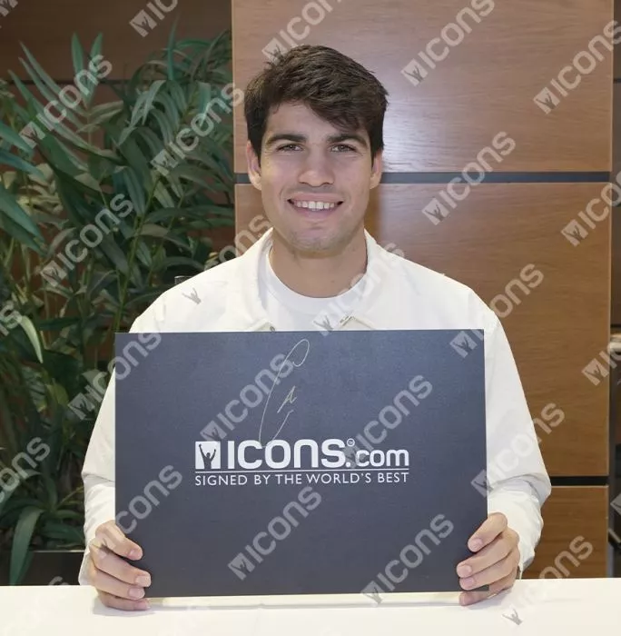 Carlos Alcaraz Back Signed Real Madrid 2024-25 Home Shirt In Deluxe Packaging
