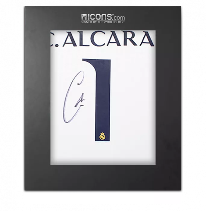 Carlos Alcaraz Back Signed Real Madrid 2024-25 Home Shirt In Deluxe Packaging