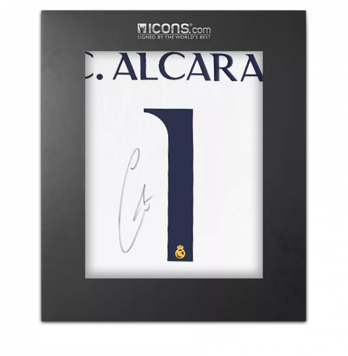 Carlos Alcaraz Back Signed Real Madrid CF 2023-24 Home Shirt In Deluxe Packaging
