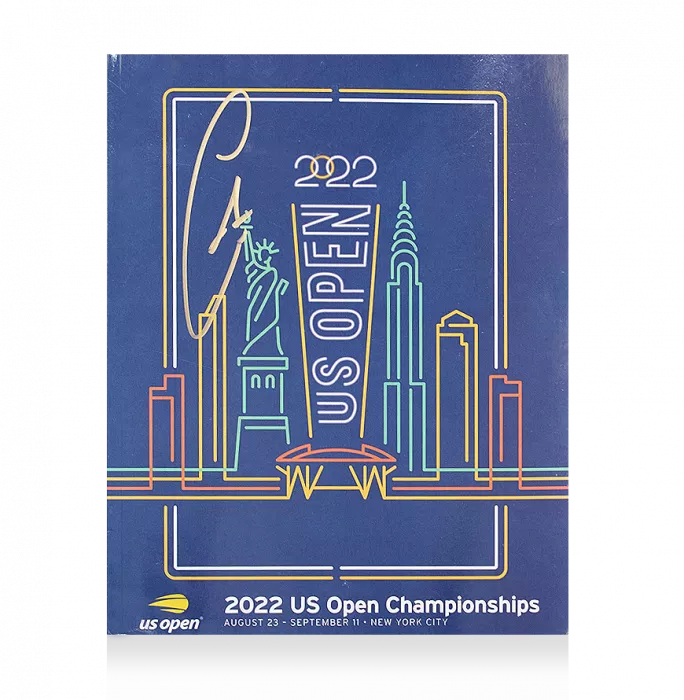 Carlos Alcaraz Signed 2022 US Open Championships Magazine