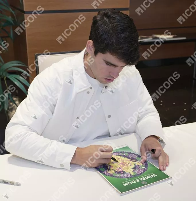 Carlos Alcaraz Signed 2024 Wimbledon Final Programme