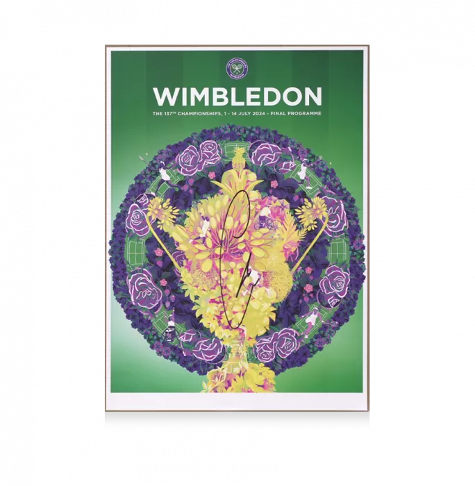 Carlos Alcaraz Signed 2024 Wimbledon Final Programme